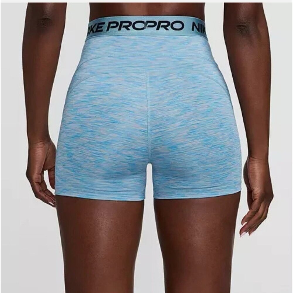 Nike Women's Pro 3" Space Dye Dri-Fit Compression Shorts HJ6348-464 - Picture 2 of 14
